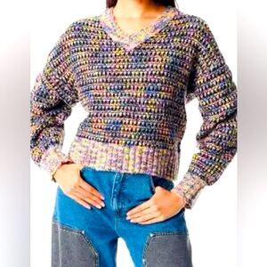 NWT Circus NY‎ Multicolored Rainbow Sweater S